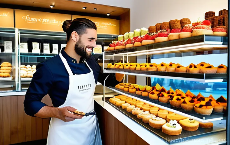 제빵사 커리어 로드맵 - **Prompt:** A heartwarming scene inside a traditional Portuguese artisan bakery. An experienced fema...