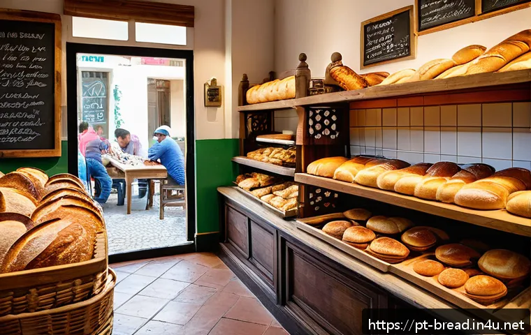 제빵사로서 자기 브랜드 만드는 방법 - A cozy artisan bakery interior in a Brazilian neighborhood, featuring warm wooden shelves filled wit...